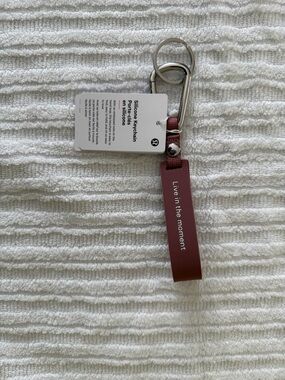 lululemon athletica Spiced Chai/Light Ivory Key Fob with Silver Ring